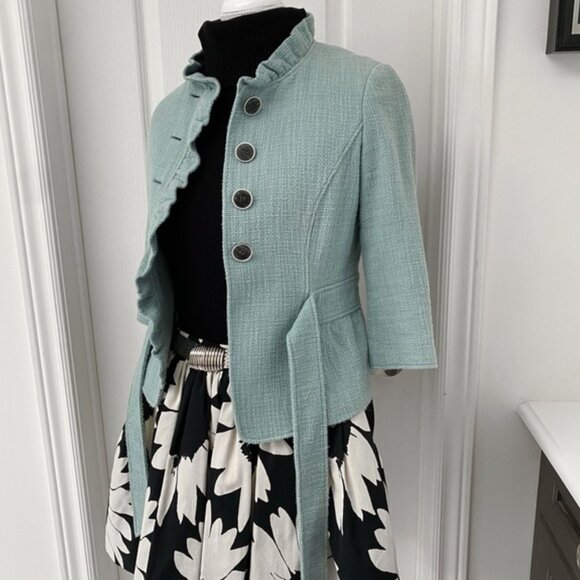 Espirit Jackets & Blazers - Espirit - 100% Cotton Belted Button Up Peplum Blazer